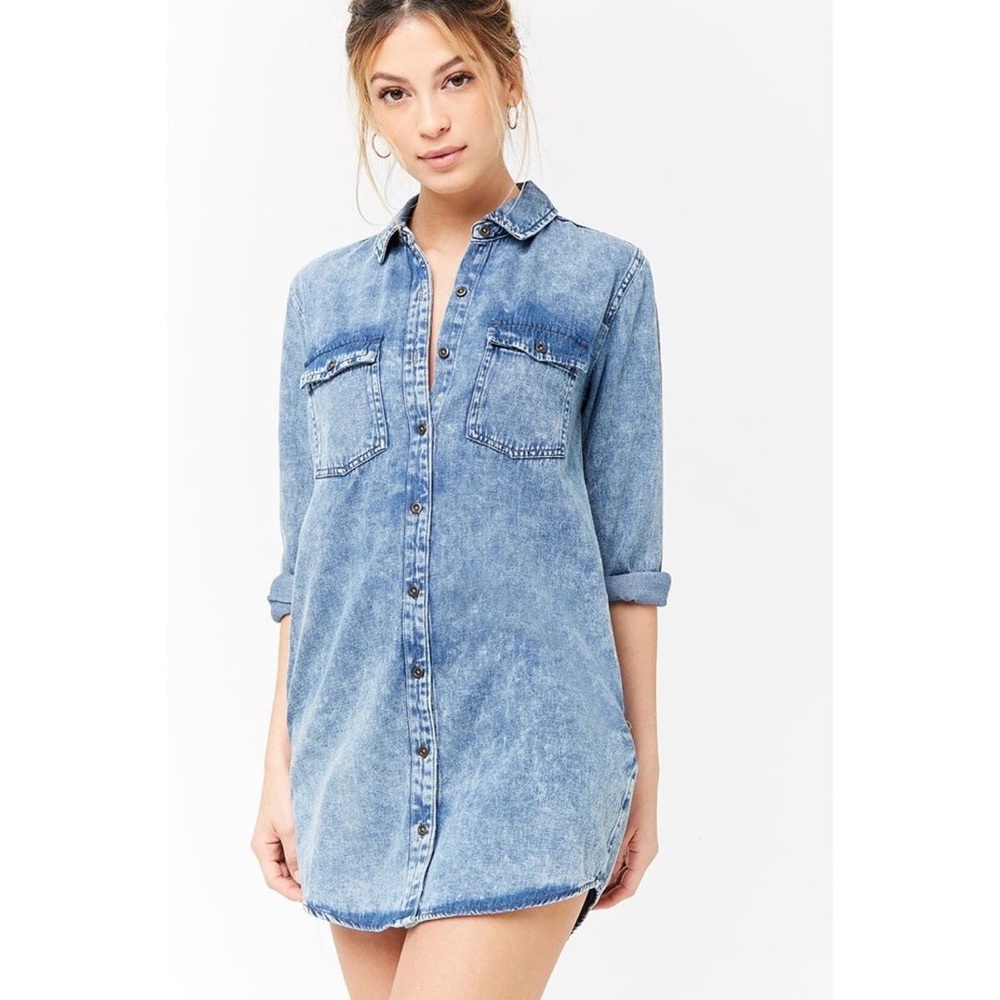 Forever 21 Denim Shirt Dress
